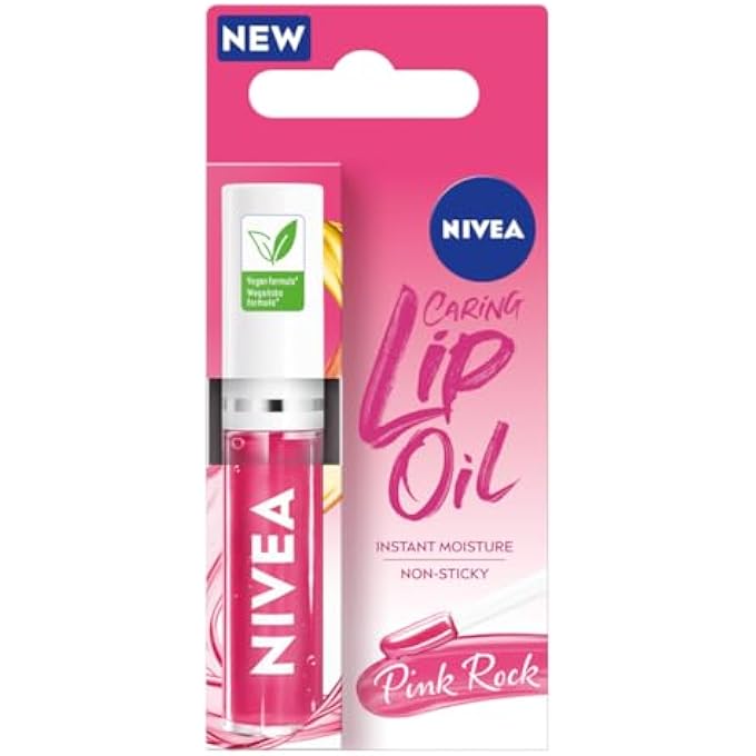 Nivea زيت شفاه مغذي صخور وردية 5.5 مل - Image 1